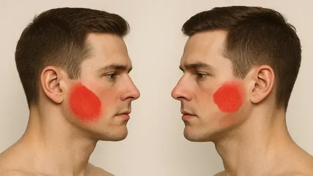 Pain in the jaw muscles. TMD